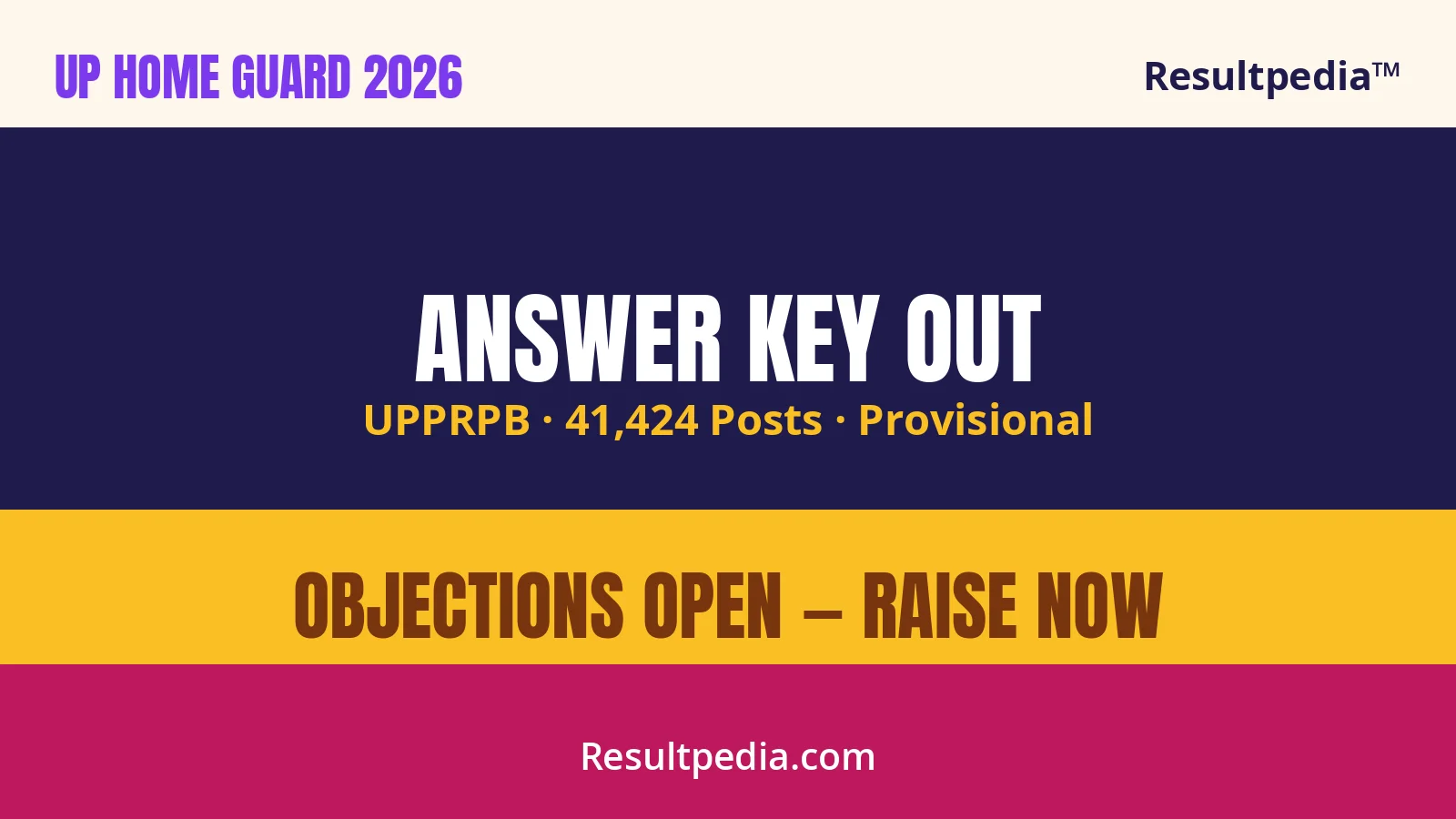 UP Home Guard Answer Key 2026