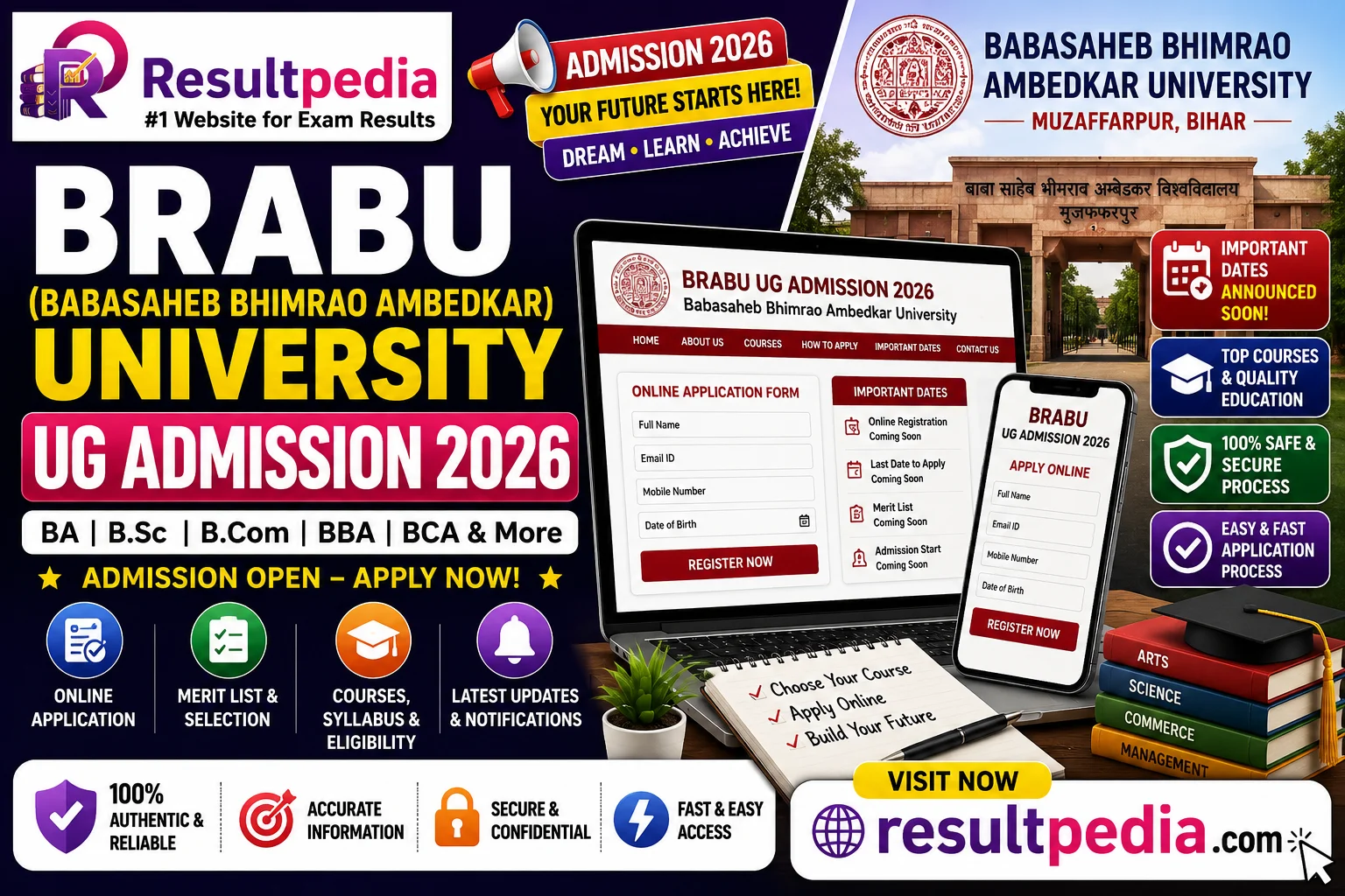 BRABU UG Admission 2026: Bihar University FYUGP Form