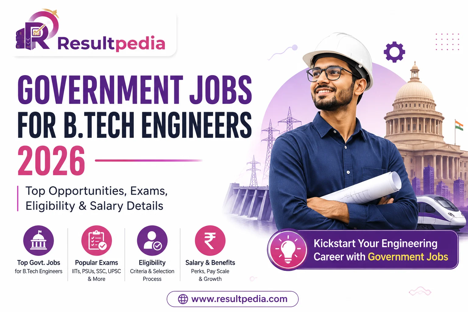Government Jobs for B.Tech Engineers in 2026: PSU + RRB + SSC JE