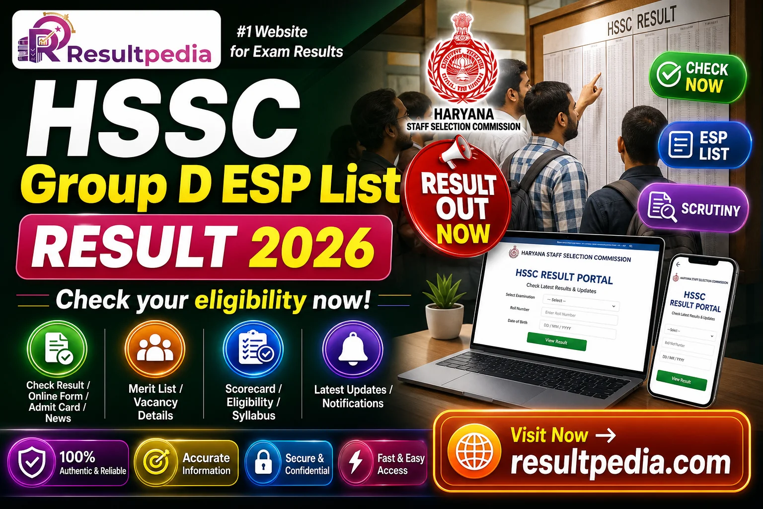 HSSC Group D ESP Candidate List 2026: Eligible List PDF