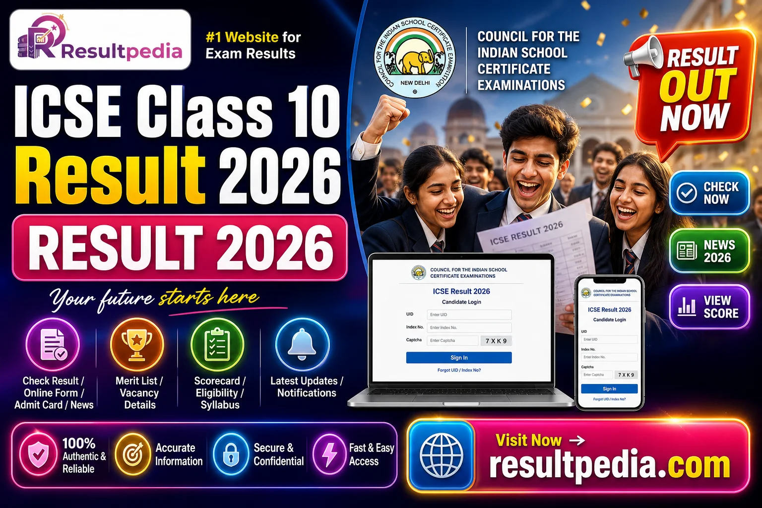 ICSE Class 10 Result 2026 — Resultpedia banner
