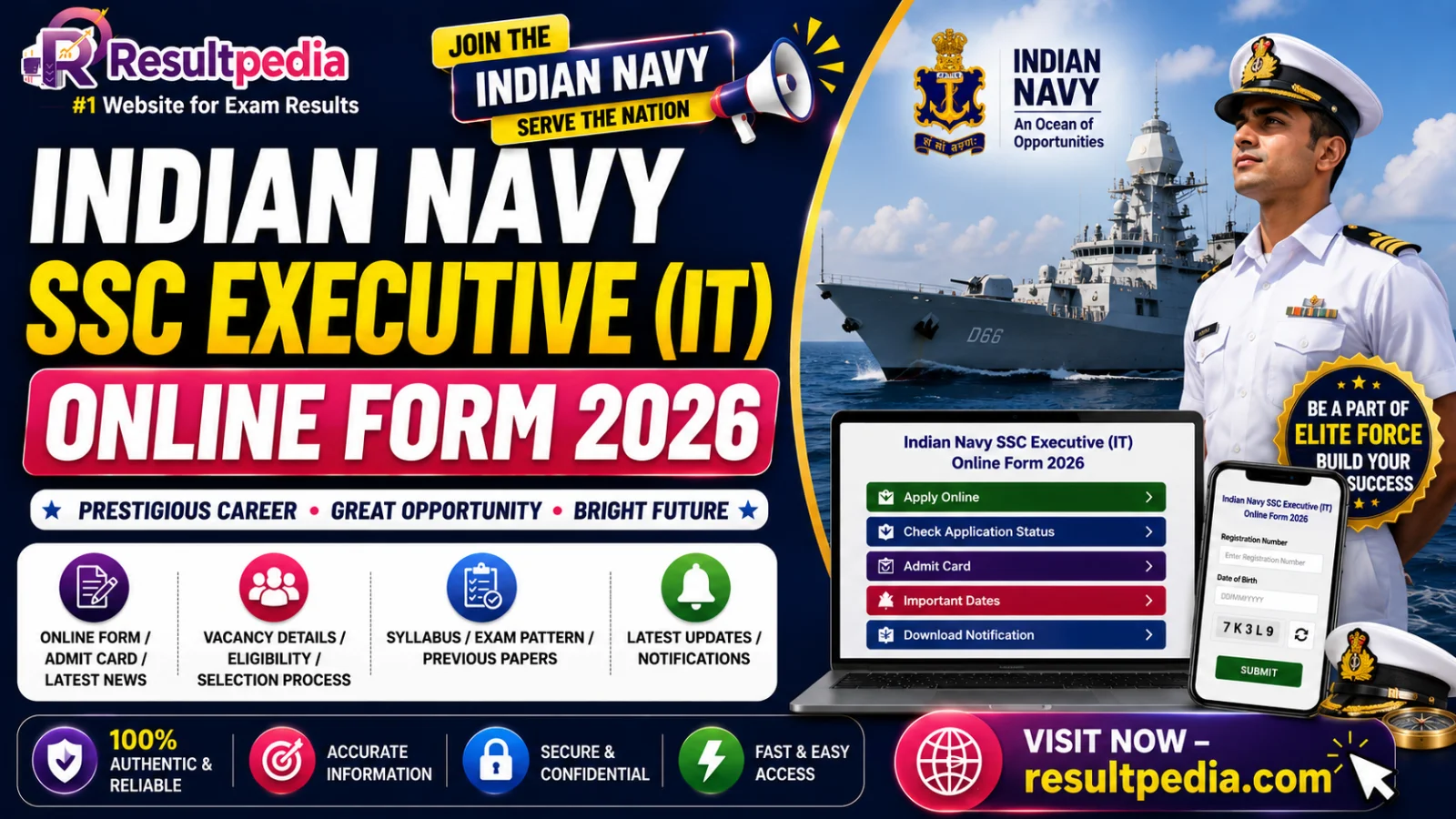 Indian Navy SSC Executive IT Online Form 2026 at joinindiannavy.gov.in