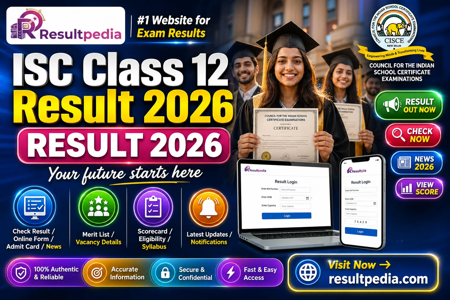 ISC Class 12 Result 2026 — Resultpedia banner