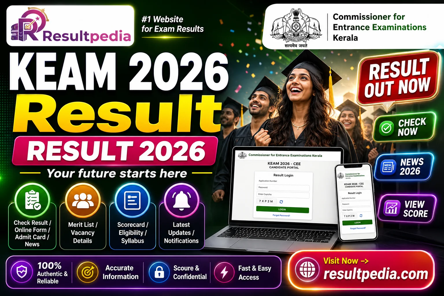 KEAM 2026 Result — Resultpedia banner