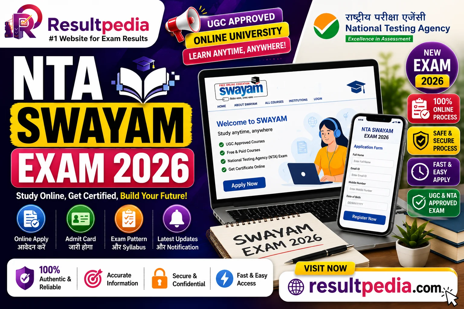 NTA SWAYAM Exam 2026: Registration, Exam Date & Hall Ticket