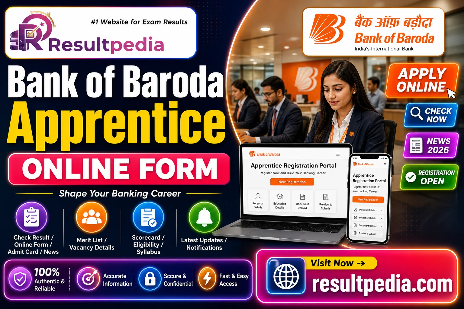 Bank of Baroda Apprentice Online Form 2026 — Apply at bankofbaroda.in