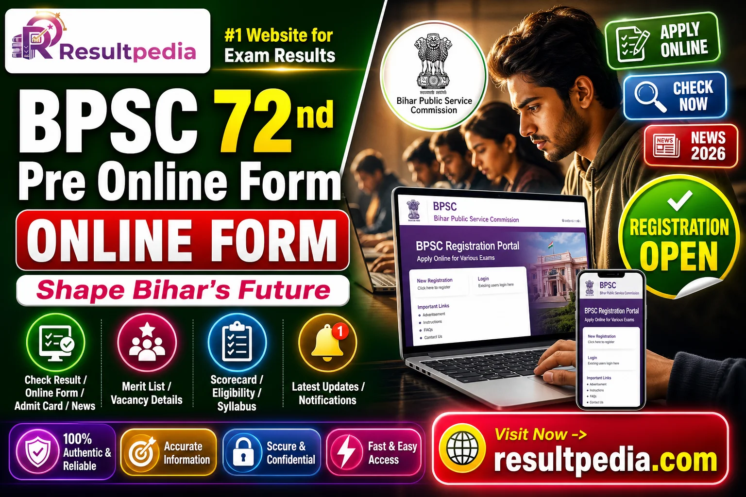 BPSC 72nd Pre 2026: Apply Online, Eligibility, Pattern