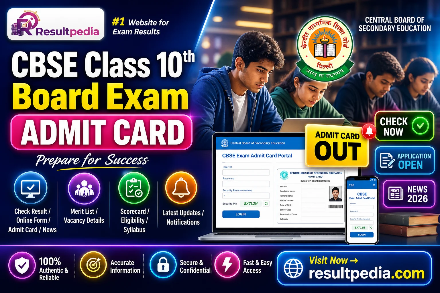 CBSE Board Class 10th Second Board Exam Date Sheet 2026  — Resultpedia banner