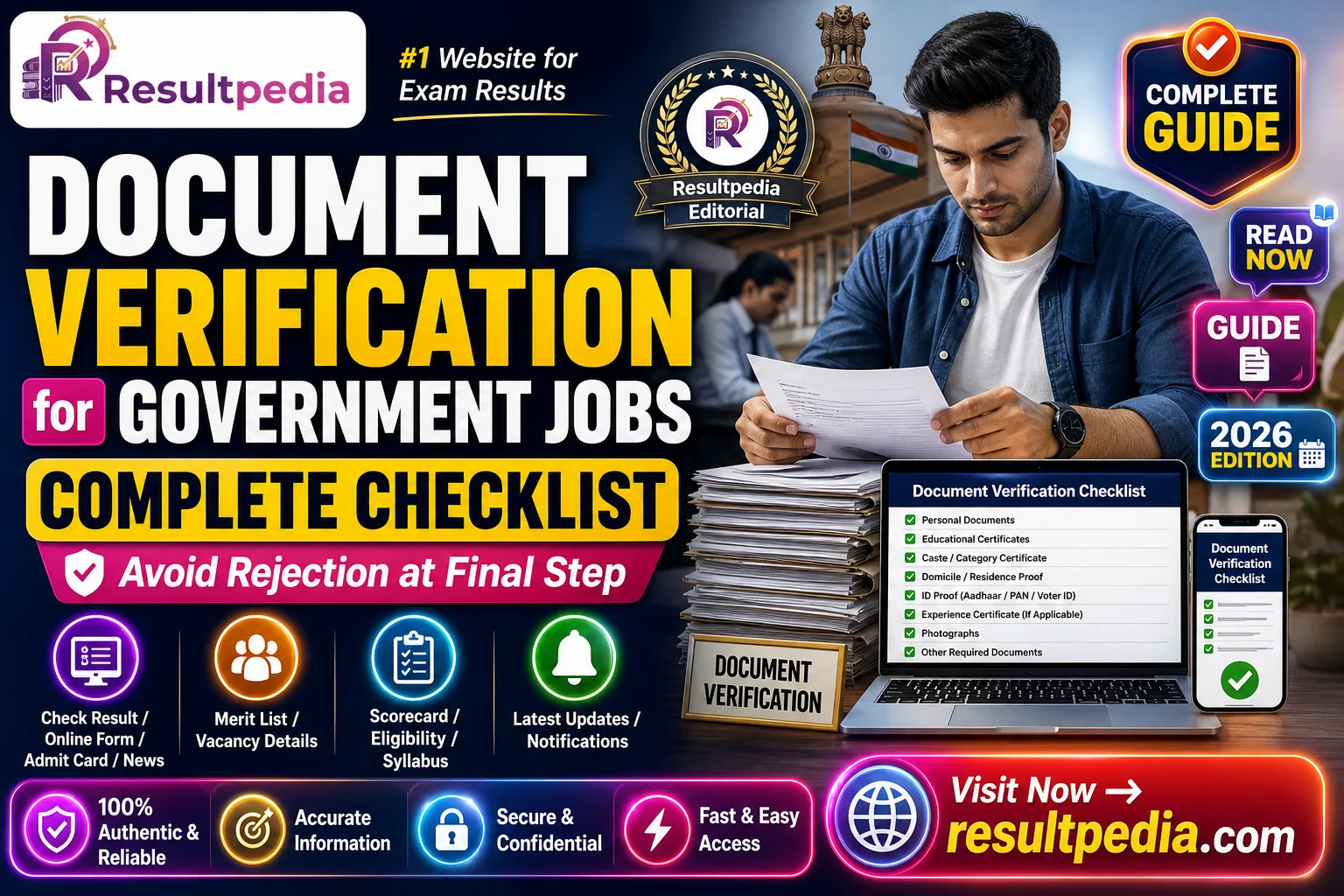 Document Verification for Government Jobs: The Complete Checklist — Resultpedia banner