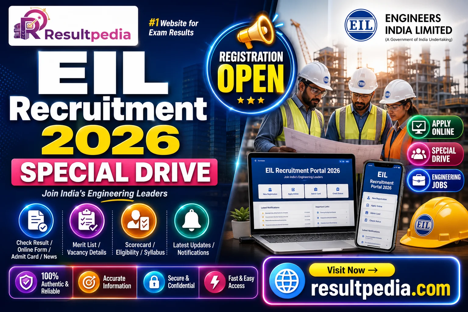 EIL Recruitment 2026 — Special Drive for 22 Engineer + Manager + Junior Assistant Posts, Apply by 25 May