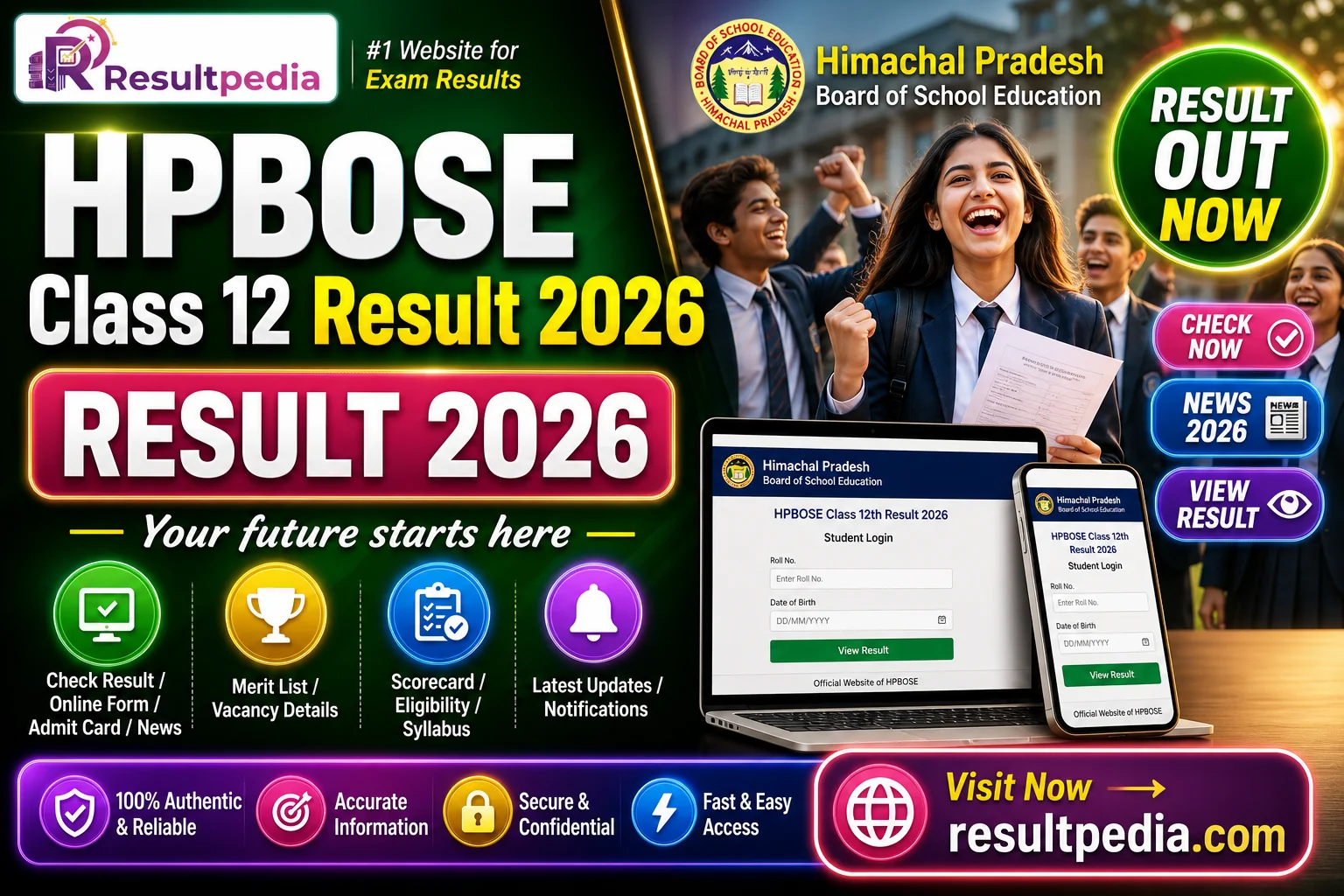 HPBOSE Class 12 Result 2026 — Plus Two Result Declared 4 May 2026