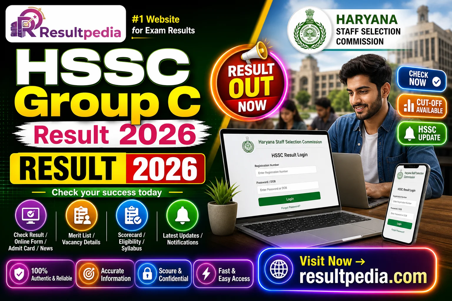 HSSC Group C Result 2026: Various Posts Cut-off, Scorecard