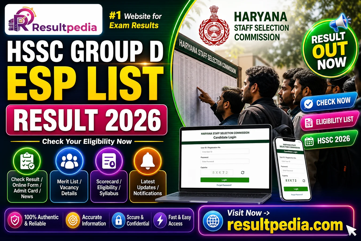 HSSC Group D ESP Candidate List 2026: Eligible List PDF