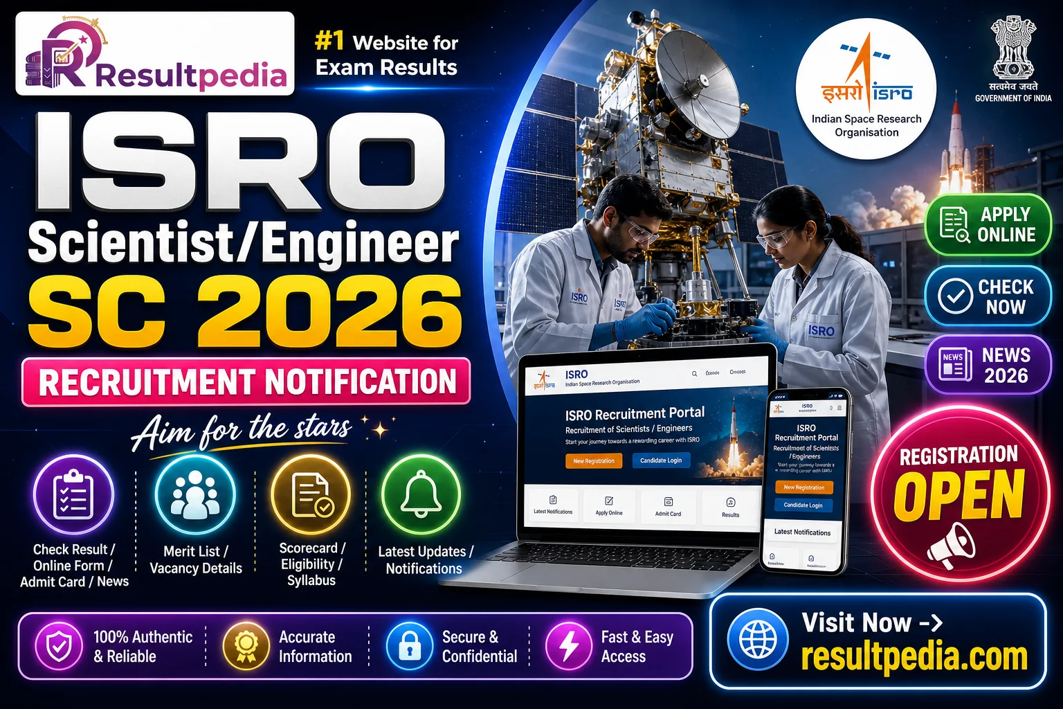 ISRO Scientist/Engineer SC 2026: Recruitment Notification, Vacancies, Apply Online