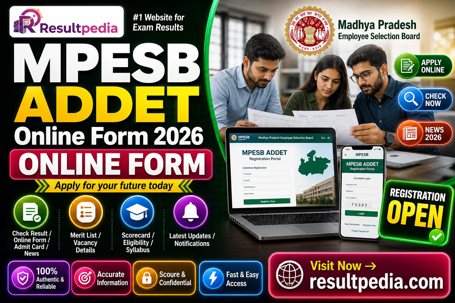 MPESB ADDET Online Form 2026 — Animal Husbandry & Dairy Diploma, Apply by 19 June — Resultpedia banner