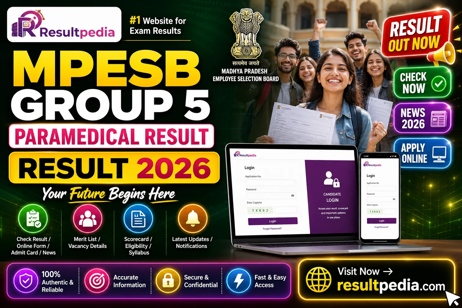 MPESB Group 5 Paramedical Result 2026 (Awaited) — 373 Posts — Resultpedia banner