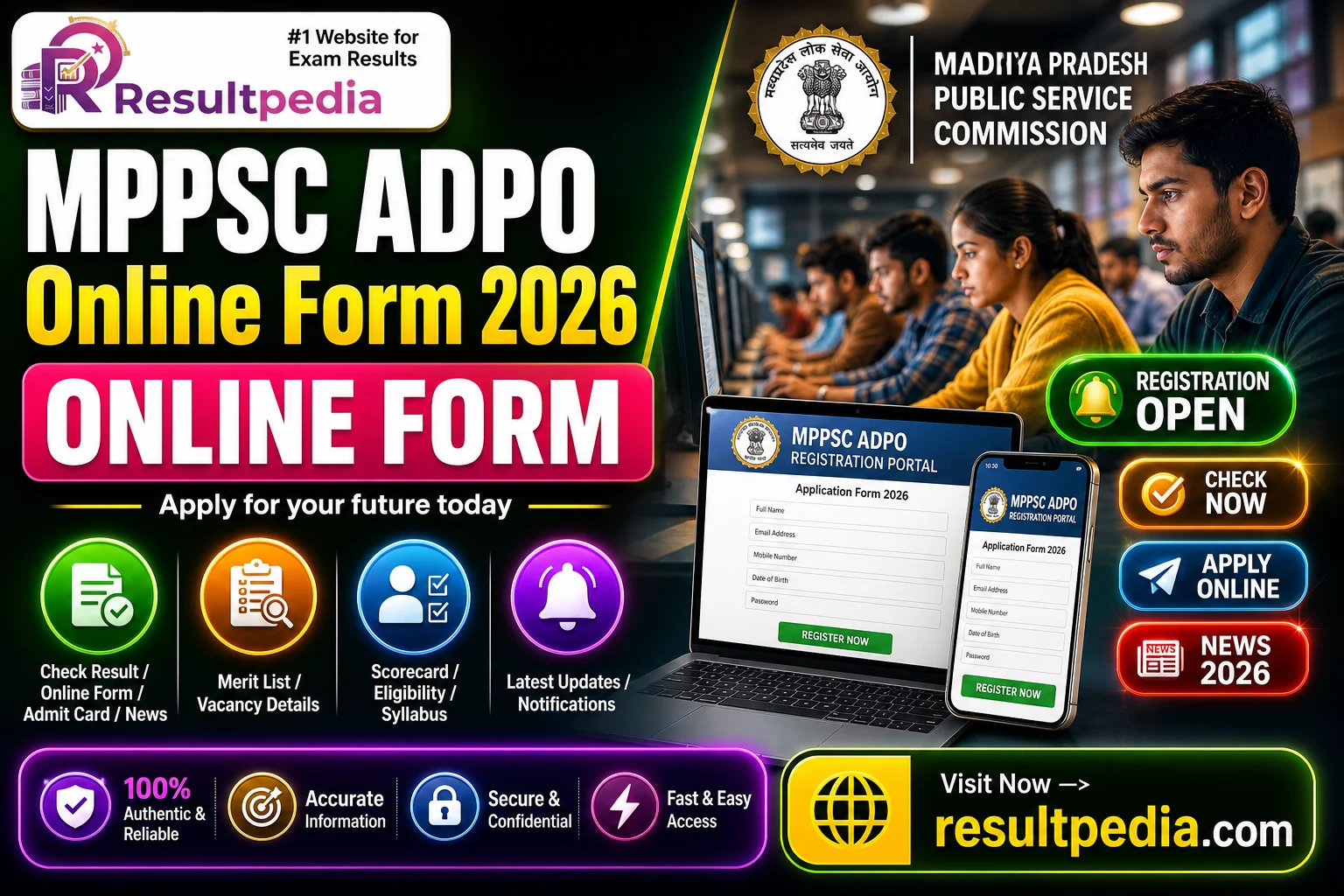 MPPSC ADPO Online Form 2026  — Resultpedia banner