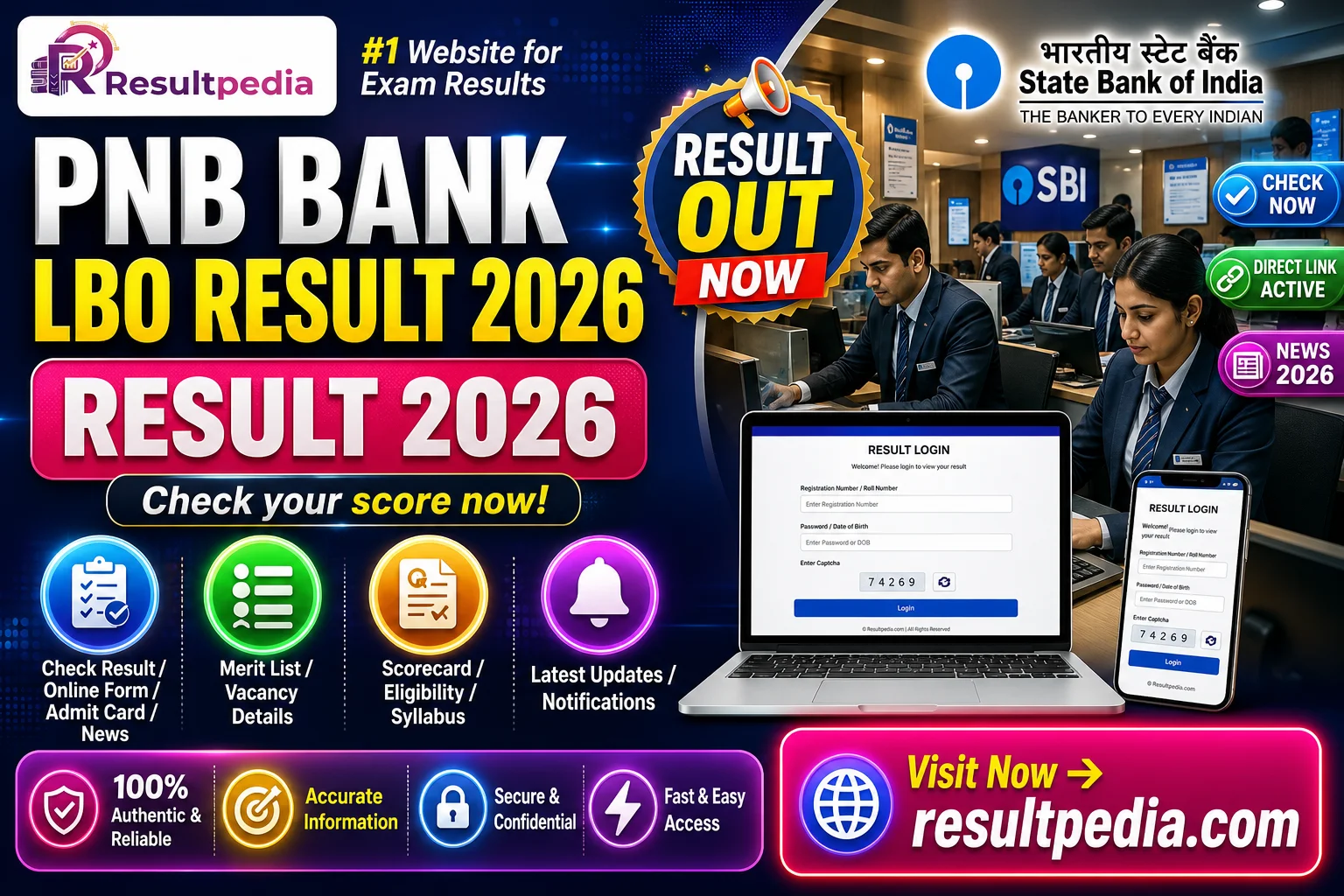 PNB Bank LBO Result 2026 — Direct Link Active — Resultpedia banner