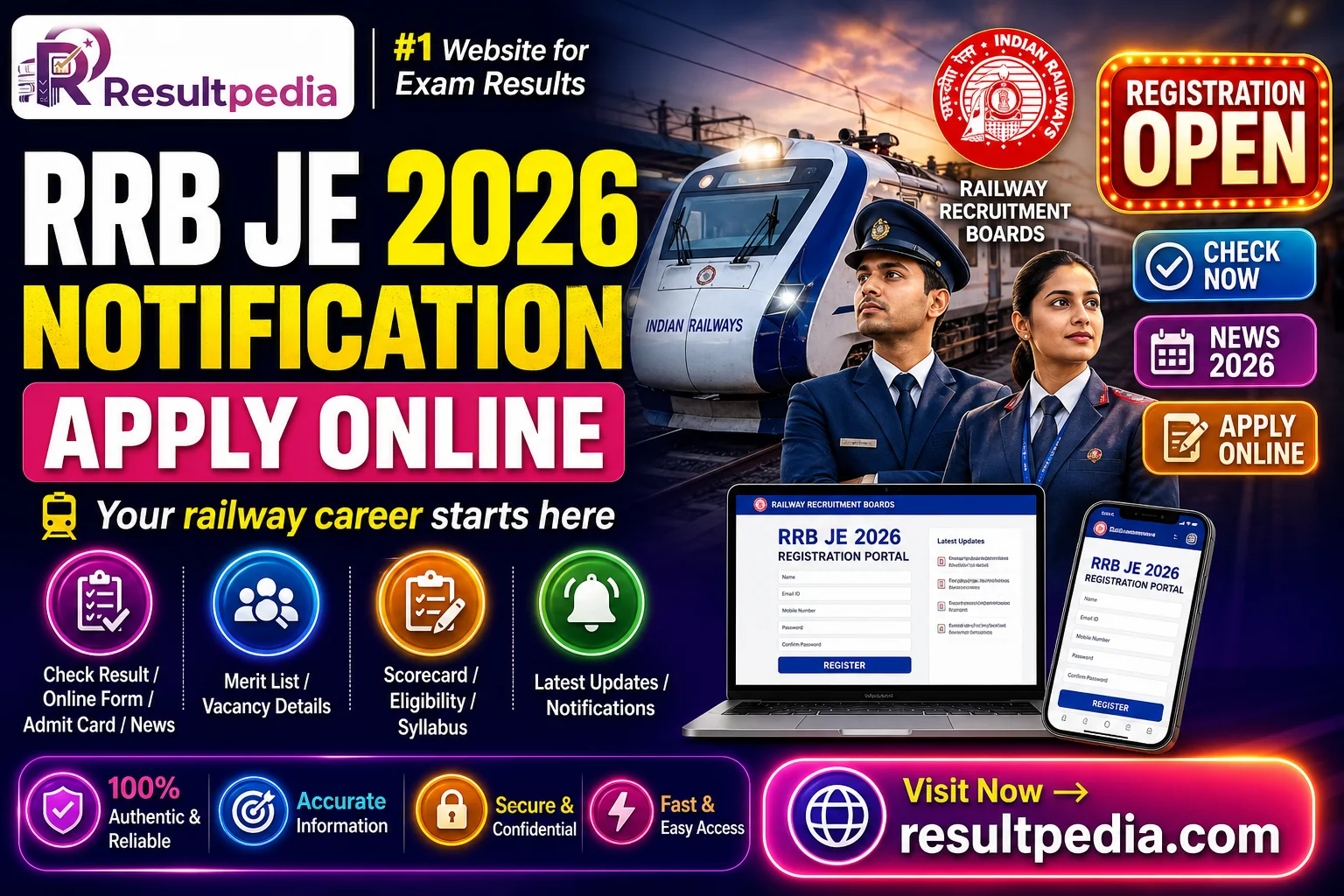 RRB JE 2026: Junior Engineer Notification, Vacancies, Exam Date, Apply Online
