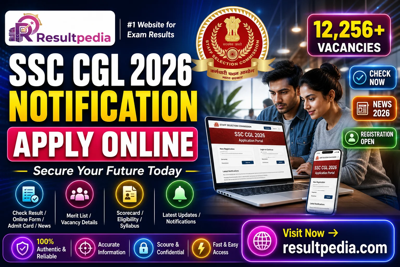 SSC CGL 2026 Notification (CGLE-2026): Vacancies, Apply Online, Exam Date