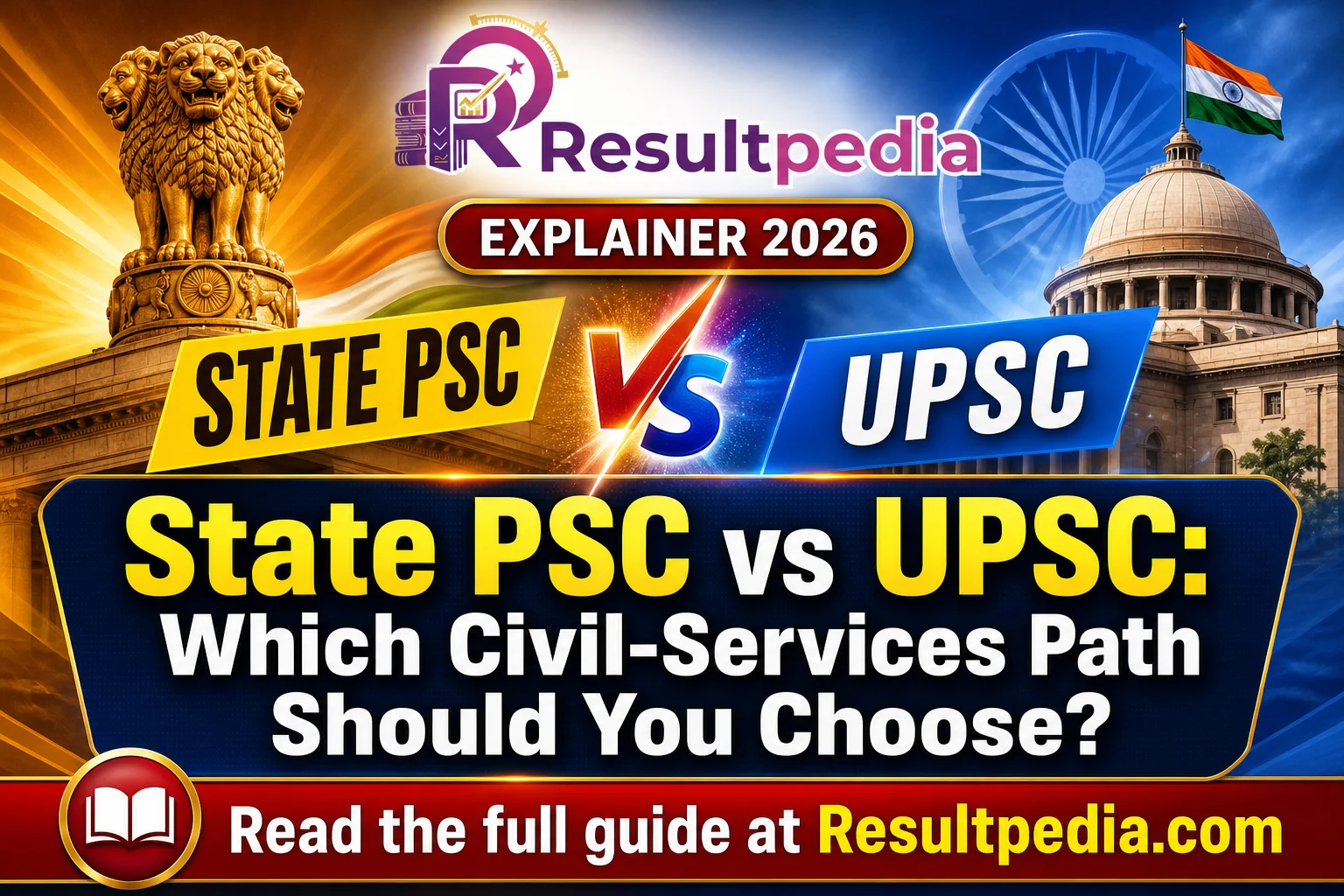 State PSC vs UPSC: Which Civil-Services Path Should You Choose? — Resultpedia banner